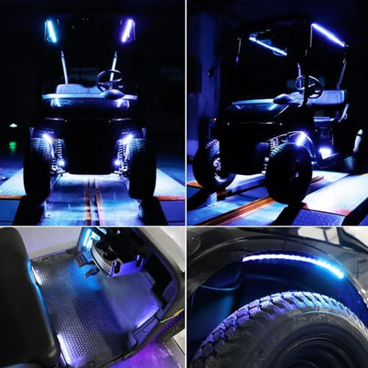 Golf Cart Underglow LED Strip Lights Accent Neon Lighting Kit w