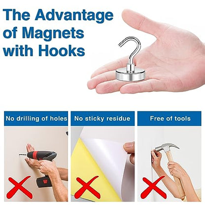 Magnetic Hooks for Cruise Cabins (6 Count)