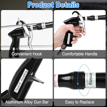 Air Blow Gun Car Detailing Dry Cleaning Gun with Tapered Nozzle High Pressure Cleaning Tool