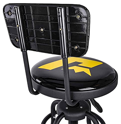 Adjustable Hydraulic Stool with Backrest [300 lb. Capacity]