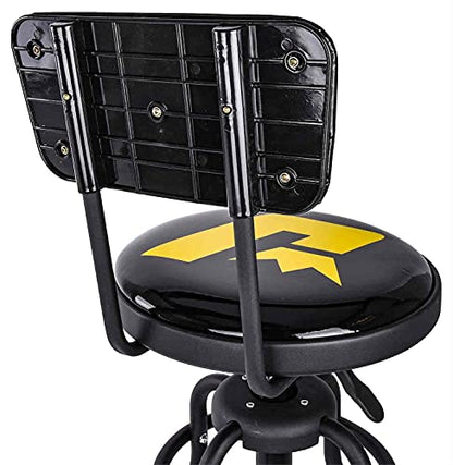Adjustable Hydraulic Stool with Backrest [300 lb. Capacity]