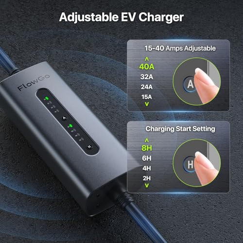 Level 2 EV Charger 40A J1772 Connector 9.6KW Electric Car Charger