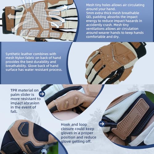 SPS 1 Unisex Touchscreen Road Racing Motorcycle MTB Sports Gloves Also fit BMX MX ATV Mountain Bike Bicycle Cycling Off