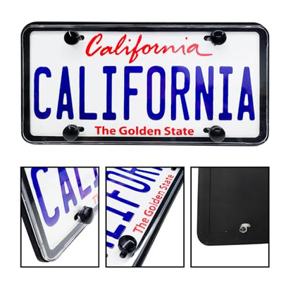 Black Silicone License Plate Frames 2 Pack