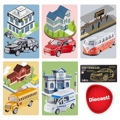 Die Cast Metal Toy Cars Open Doors (5 Count)