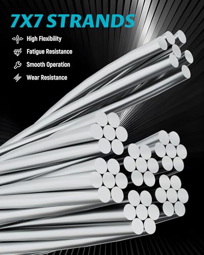 550FT 1 8" Stainless Steel Wire Rope Cable (550 Foot)