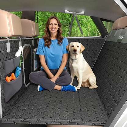 Durable Hard Bottom Dog Car Seat Cover for Large Dogs
