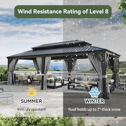 12' X 20' Hardtop Gazebo with Drainage