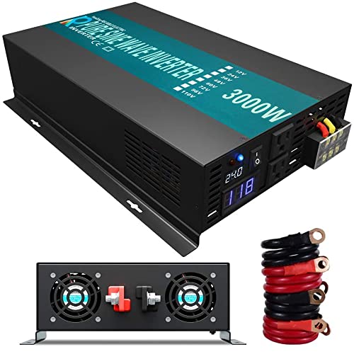 Reliable 3000w Pure Sine Wave Solar Power Inverter 24v 110