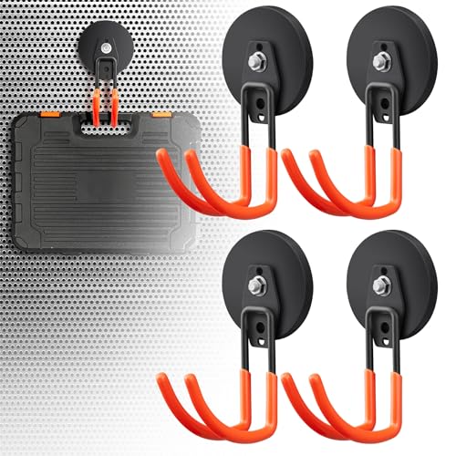 4Pcs Large Strong Magnetic Hooks for Hanging Heavy Duty (4 Count)