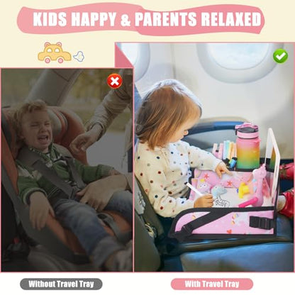 Upgraded Kids Travel Tray for Car Seat (2 Count)