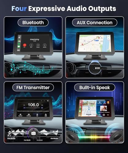 Portable Car Stereo with Wireless Carplay 7Inch Carplay Screen