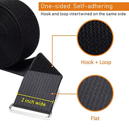 2"x16ft Reusable Cinch Strap with 10 Metal Buckles (16 Foot)
