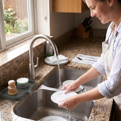 Silicone Soap Dish with Drain Spout
