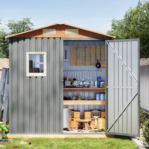 6x4FT Multi Used Outdoor Storage Shed with Frame Floor