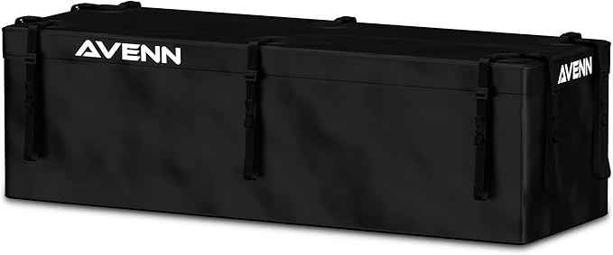 AVENN ARKSEN Roof Top Luggage Storage Bag for 23'' x 64'' Skinny Baskets 14 Cubic Feet (62.2''L x 21.26''W x 18.11''H) with 10 Straps Anti-Slip Mat 8 Door Hooks All Vehicles with/Without Rack, Black