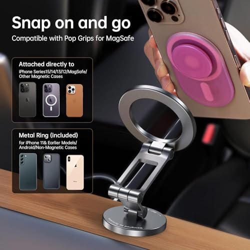 Fits MagSafe Car Mount Magnetic Phone Holder for Dash and Tesla