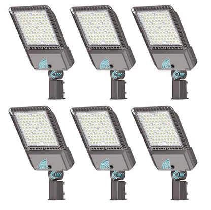 240W Parking Lot Light 43200LM LED Street Lights Outdoor 6Pack