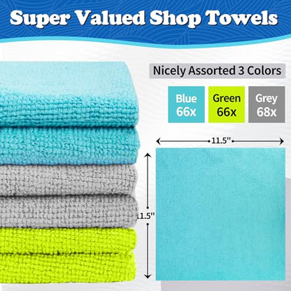 Shop Towels Microfiber Cleaning Cloth Bulk (200 Count)