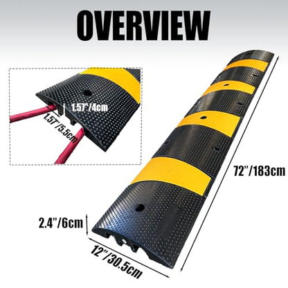 2 Channel Rubber Speed Bumps Humps (2 Count)