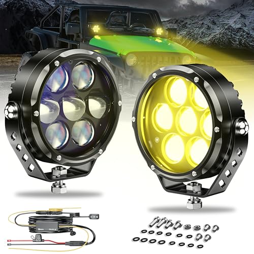 4 Inch 96W Amber White LED Light Pods (2 Count)