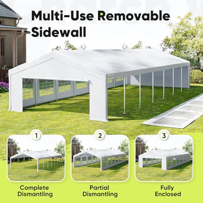 20x50 Heavy Duty Party Tent Outdoor Canopy with Church Windows