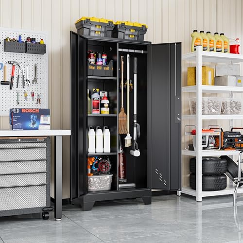 61" Broom Closet Storage Cabinet
