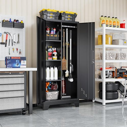 61" Broom Closet Storage Cabinet
