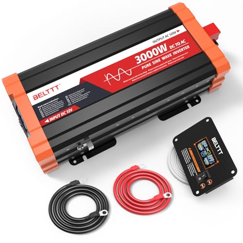 3000W Pure Sine Wave Inverter 12V DC to 120V AC