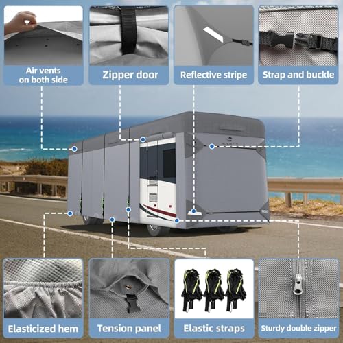 Class A RV Cover Extra Thick 7 Layers Top
