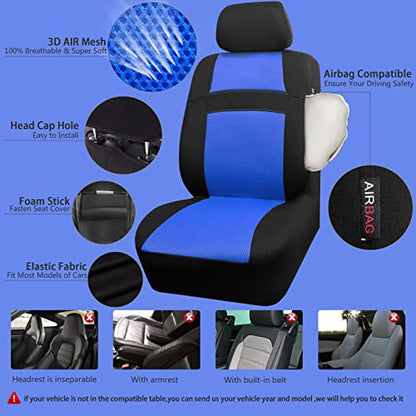 3D Air Mesh Car Seat Covers Full Sets w