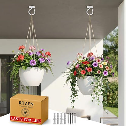Plant Hangers Outdoor or Indoor Heavy Duty Wall Bracket Hooks (2 Count)