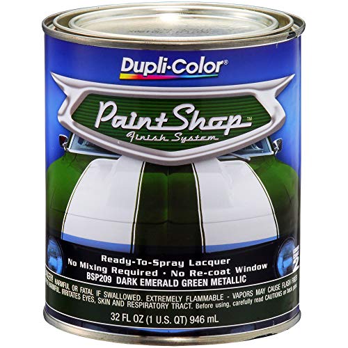 BSP209-2 PK) 'Paint Shop' Dark Emerald Green Metallic Finish System Base Coat - 1 Quart, (Case of 2) (64 Fl Oz)