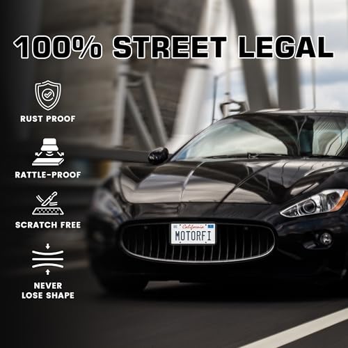 Black Silicone License Plate Frames 2 Pack