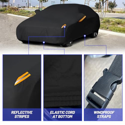 Waterproof Car Cover All Weather Snowproof UV Protection Windproof Outdoor Full car Cover