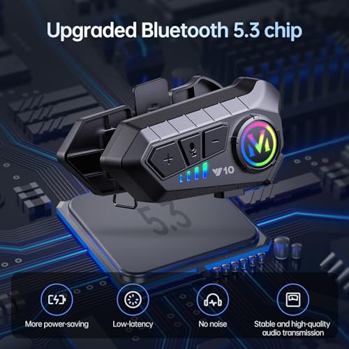 Motorcycle Bluetooth Headset Speaker Skiing Earphone Waterproof Bluetooth Helmet Headset with Noise Cancellation Ultra