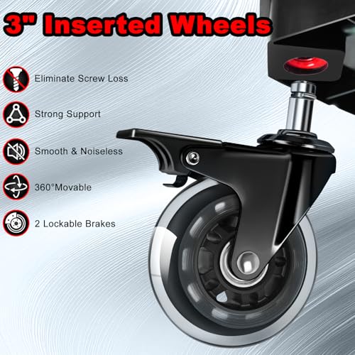 Rolling Shop Stool with Wheels
