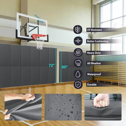 60" 72" High Gym Wall Padding 2"