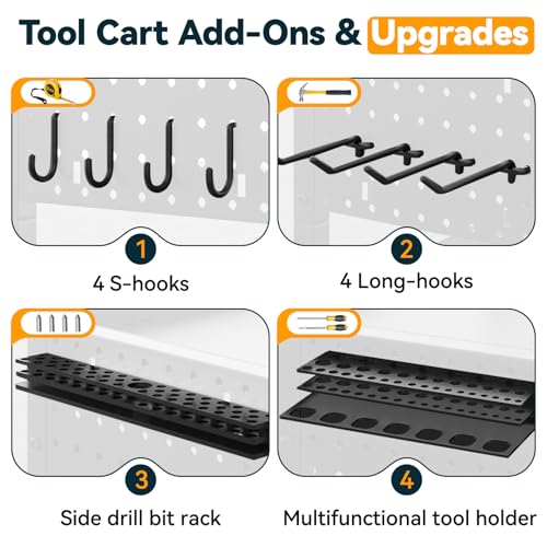 Power Tool Organizer Cart with 8