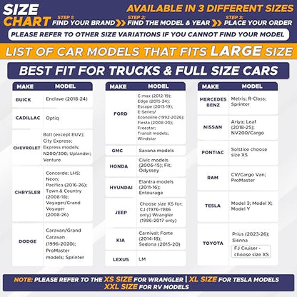 2 Piece Foldable Truck Window Sun Shade (2 Count)