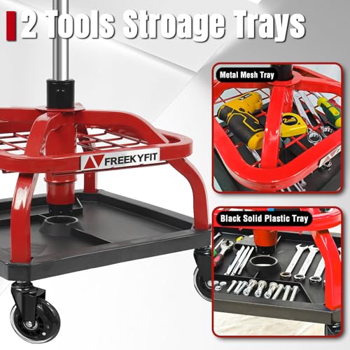 Rolling Shop Stool with Wheels