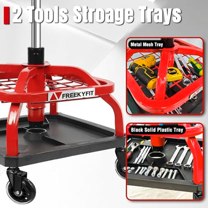 Rolling Shop Stool with Wheels