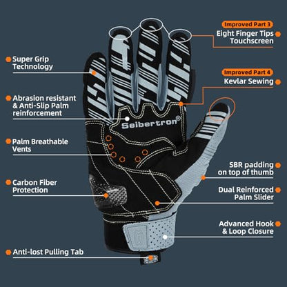 SPS 2 Plus Unisex Touchscreen Road Racing Motorcycle MTB Sports Gloves Also fit BMX MX ATV Mountain Bike Bicycle Cycling Off