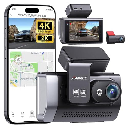 4K Dash Cam Front and Rear