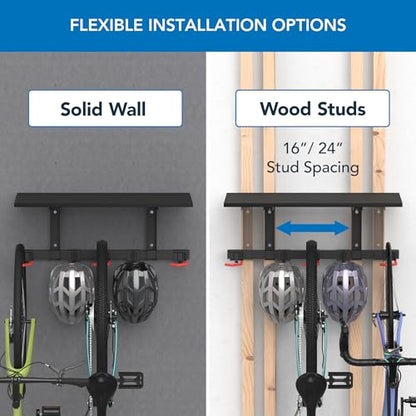 WheelsUp Bike Wall Mount with Shelf