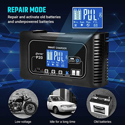20Amp 12 24V Smart Car Battery Charger Fully Automatic Maintainer