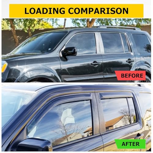 Window Visors Rain Guards Smoke Color for 2009