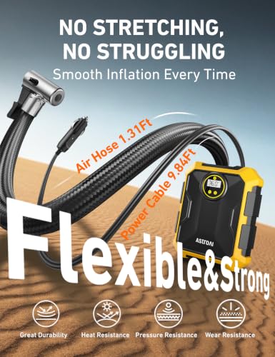 Tire Inflator Portable Air Compressor 12V DC Integrated Storage