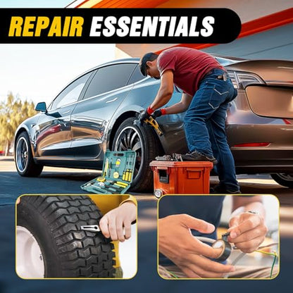 Car Roadside Emergency Kit with Jumper Cables Car Repair Tool Set