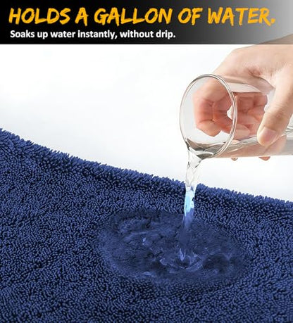 2-Pack Long-Reach Pro Drying Towels, 48"x32" Extra Large, Blue (2 Count)